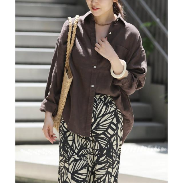 ジャーナルスタンダード レリューム（JOURNAL STANDARD relume）/《追加2》手洗い可 / カラーリネンオーバーサイズシャツ