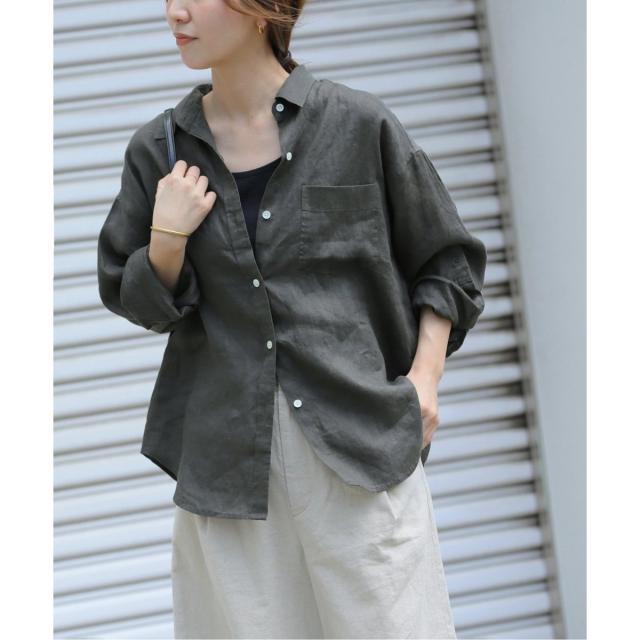 ジャーナルスタンダード レリューム（JOURNAL STANDARD relume）/《追加2》手洗い可 / カラーリネンオーバーサイズシャツ