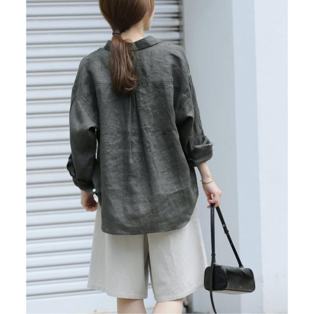 ジャーナルスタンダード レリューム（JOURNAL STANDARD relume）/《追加2》手洗い可 / カラーリネンオーバーサイズシャツ