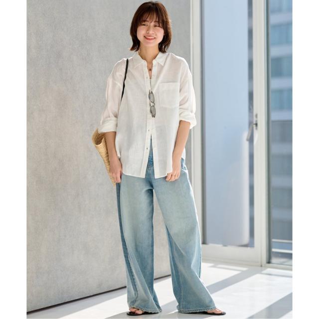 ジャーナルスタンダード レリューム（JOURNAL STANDARD relume）/《追加2》手洗い可 / カラーリネンオーバーサイズシャツ