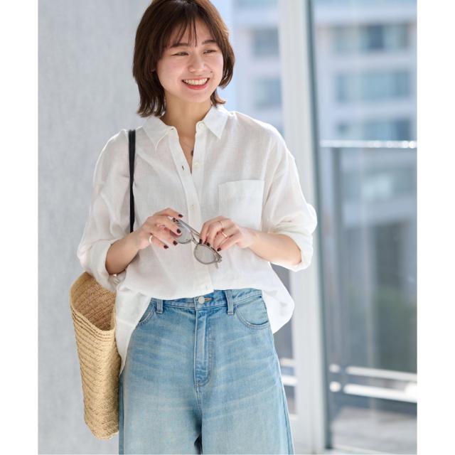 ジャーナルスタンダード レリューム（JOURNAL STANDARD relume）/《追加2》手洗い可 / カラーリネンオーバーサイズシャツ
