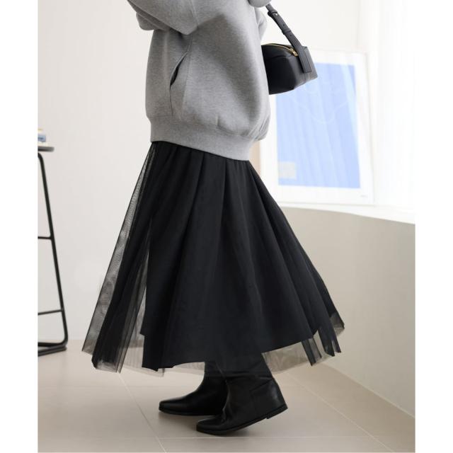 ジャーナルスタンダード レリューム（JOURNAL STANDARD relume）/《WEB限定追加》［新色］ウォッシャブルチュールイージースカート