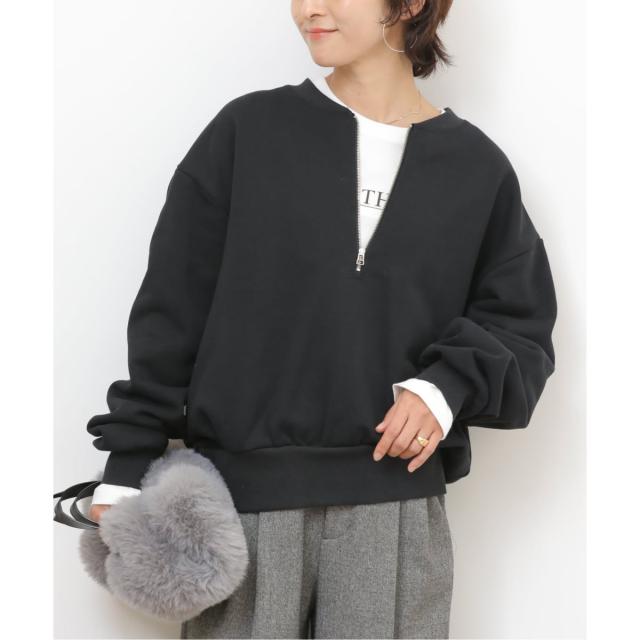 ジャーナルスタンダード レリューム（JOURNAL STANDARD relume）/《WEB限定》ハーフジップノーカラースウェット