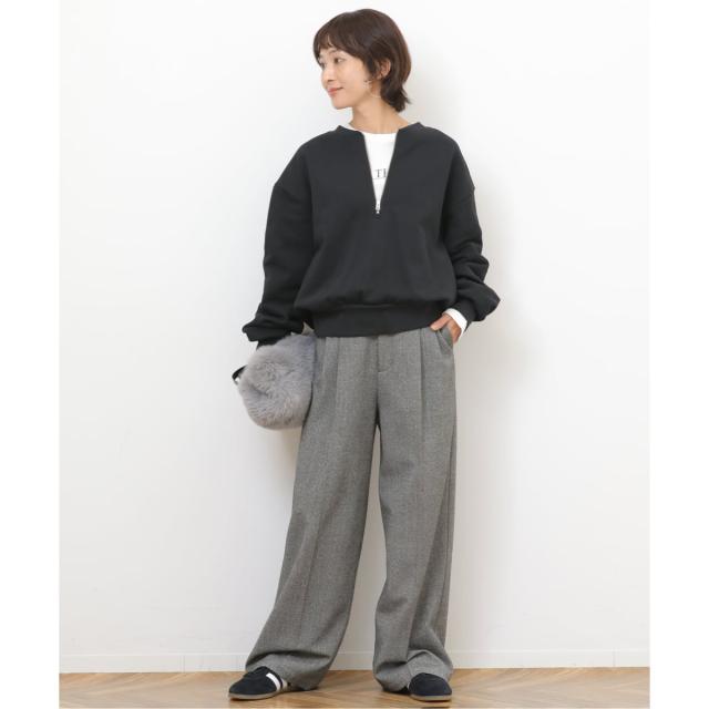 ジャーナルスタンダード レリューム（JOURNAL STANDARD relume）/《WEB限定》ハーフジップノーカラースウェット