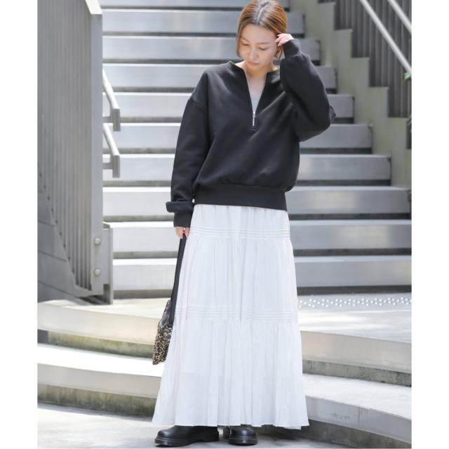 ジャーナルスタンダード レリューム（JOURNAL STANDARD relume）/《WEB限定》ハーフジップノーカラースウェット