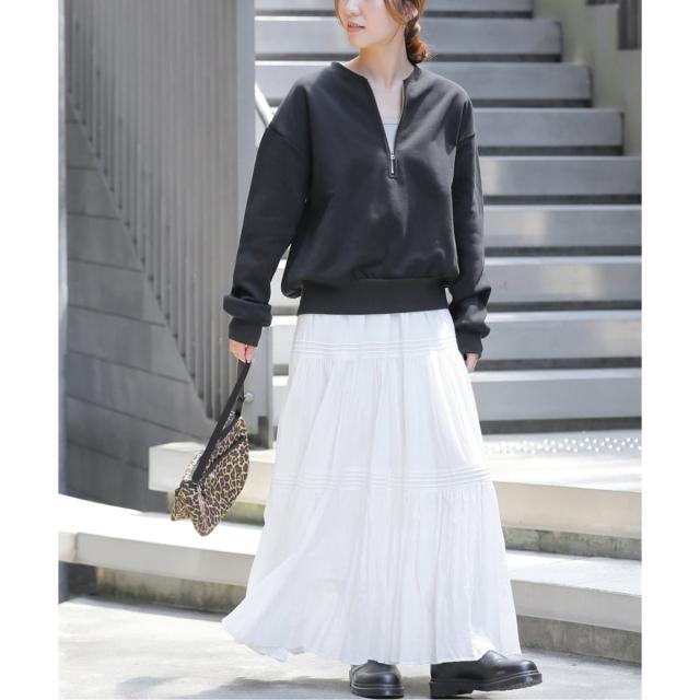 ジャーナルスタンダード レリューム（JOURNAL STANDARD relume）/《WEB限定》ハーフジップノーカラースウェット