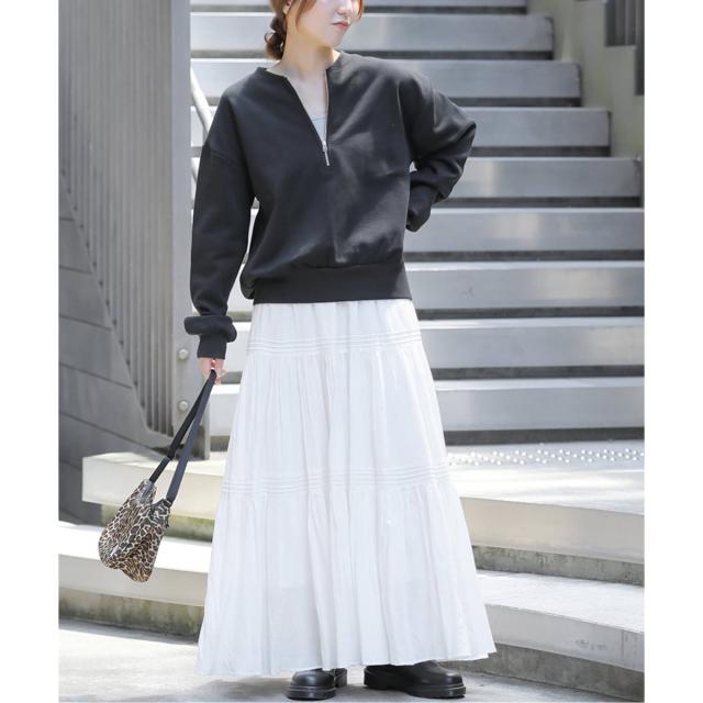 ジャーナルスタンダード レリューム（JOURNAL STANDARD relume）/《WEB限定》ハーフジップノーカラースウェット