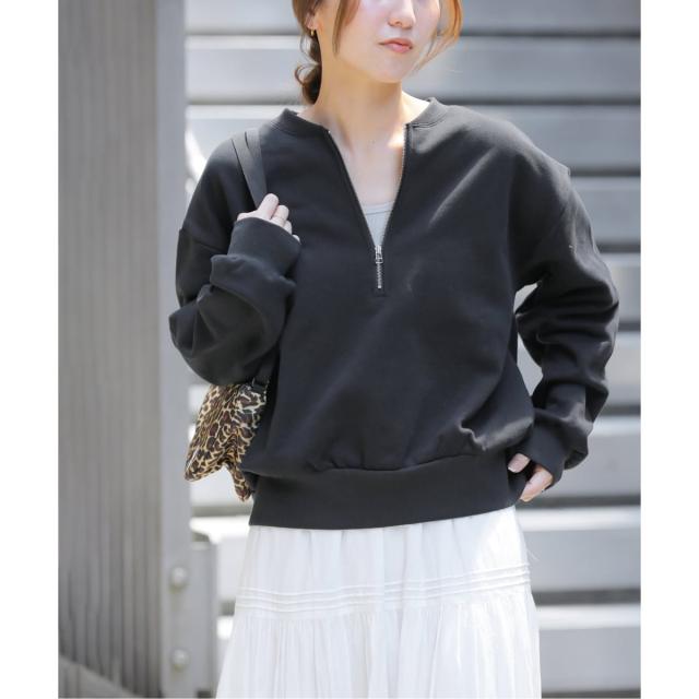 ジャーナルスタンダード レリューム（JOURNAL STANDARD relume）/《WEB限定》ハーフジップノーカラースウェット