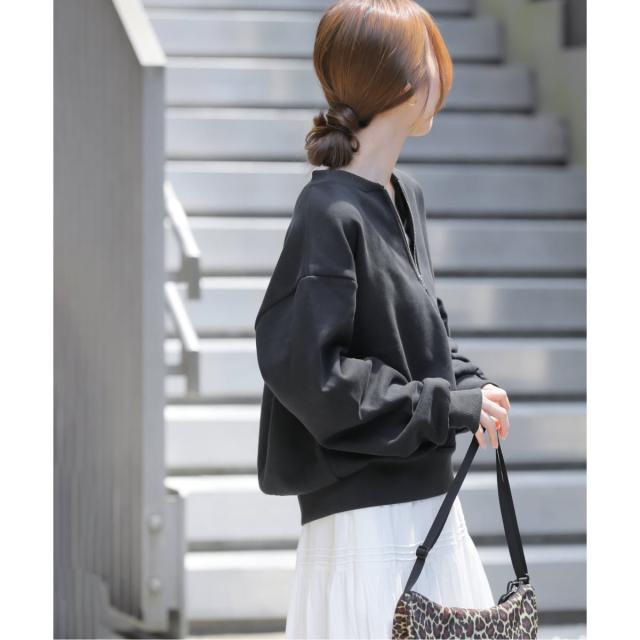 ジャーナルスタンダード レリューム（JOURNAL STANDARD relume）/《WEB限定》ハーフジップノーカラースウェット