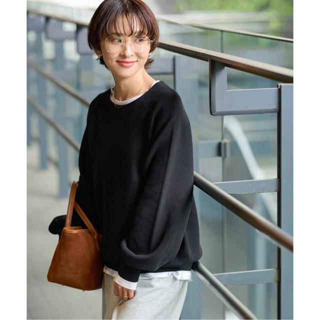ジャーナルスタンダード レリューム（JOURNAL STANDARD relume）/《WEB限定》スウェットライクベーシックニット