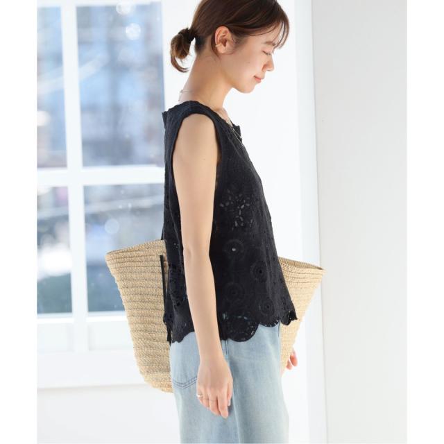 ジャーナルスタンダード レリューム（JOURNAL STANDARD relume）/《WEB限定追加2》エンブロイダリークロシェノースリーブ