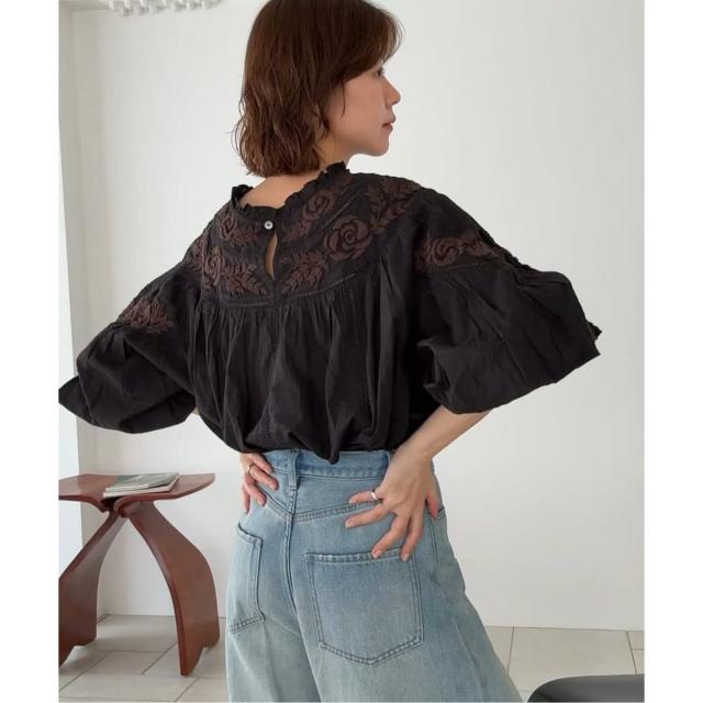 ジャーナルスタンダード レリューム（JOURNAL STANDARD relume）/フラワーエンブロイダリー2WAYプルオーバー