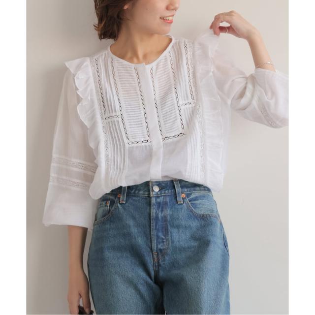 ジャーナルスタンダード レリューム（JOURNAL STANDARD relume）/コットンラッフルピンタックブラウス