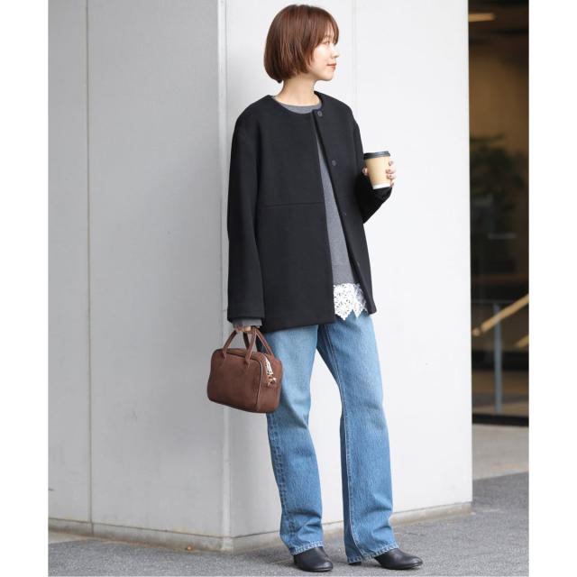 ジャーナルスタンダード レリューム（JOURNAL STANDARD relume）/《追加》スーパーファインビーバークルーネックコート