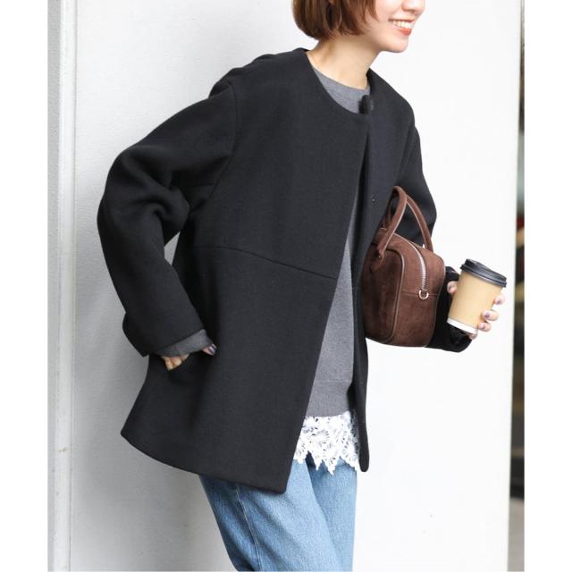 ジャーナルスタンダード レリューム（JOURNAL STANDARD relume）/《追加》スーパーファインビーバークルーネックコート