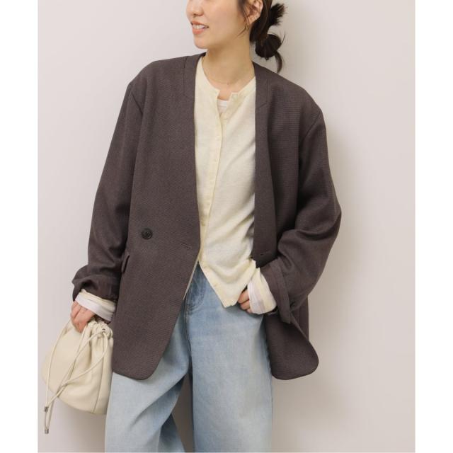 ジャーナルスタンダード レリューム（JOURNAL STANDARD relume）/メランジノーカラーダブルジャケット