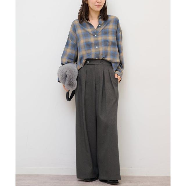 ジャーナルスタンダード レリューム（JOURNAL STANDARD relume）/《追加》ウォッシャブルサージストレッチタックワイドパンツ
