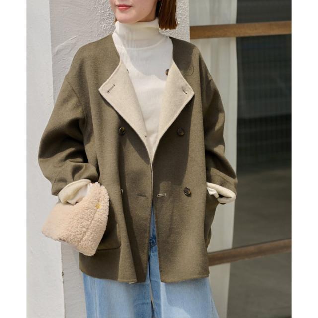 ジャーナルスタンダード レリューム（JOURNAL STANDARD relume）/《新色》リバーシブルノーカラーショートコート