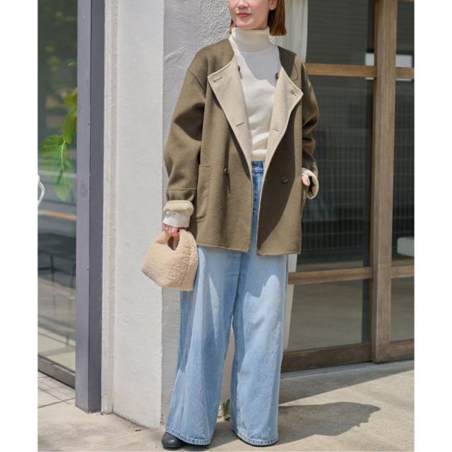 ジャーナルスタンダード レリューム（JOURNAL STANDARD relume）/《新色》リバーシブルノーカラーショートコート