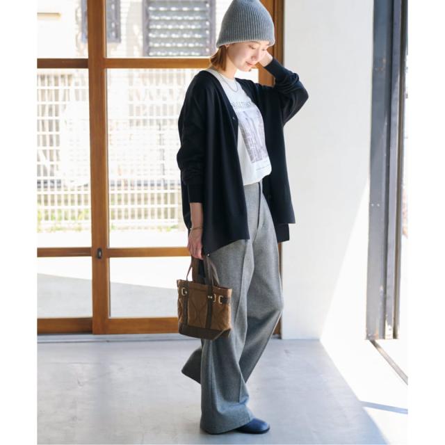 ジャーナルスタンダード レリューム（JOURNAL STANDARD relume）/《追加》BiellaYarnワイドVネックカーディガン