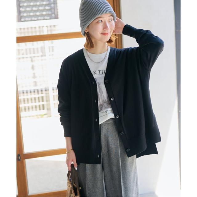 ジャーナルスタンダード レリューム（JOURNAL STANDARD relume）/《追加》BiellaYarnワイドVネックカーディガン