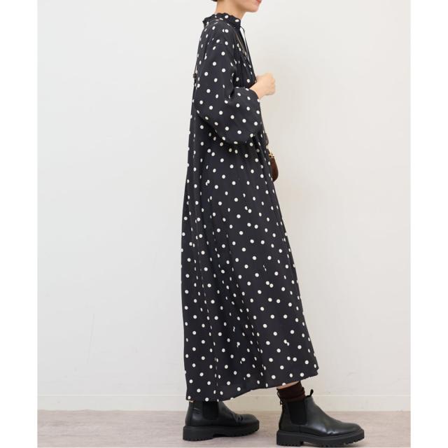 ジャーナルスタンダード レリューム（JOURNAL STANDARD relume）/《WEB限定》ドットプリントピンタックフレアワンピース