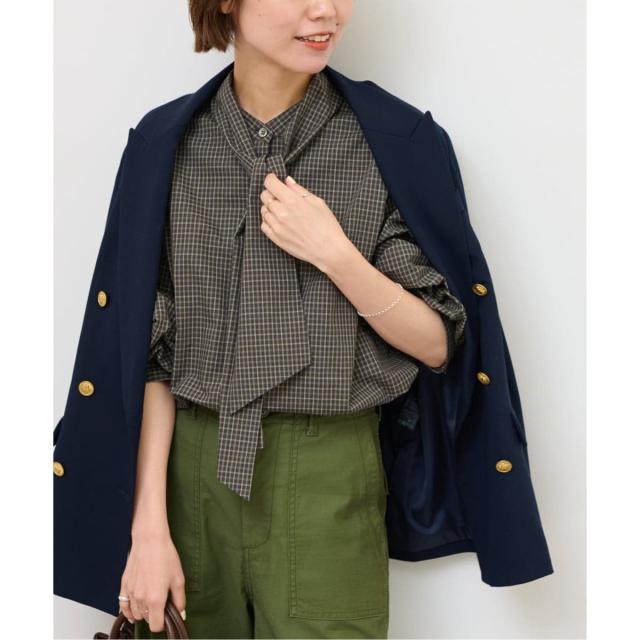 ジャーナルスタンダード レリューム（JOURNAL STANDARD relume）/チェックボウタイブラウス