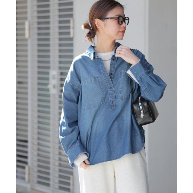 ジャーナルスタンダード レリューム（JOURNAL STANDARD relume）/《WEB限定追加2》デニムプルオーバーシャツ