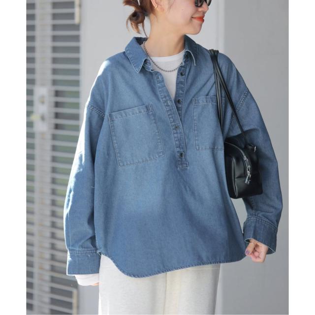ジャーナルスタンダード レリューム（JOURNAL STANDARD relume）/《WEB限定追加2》デニムプルオーバーシャツ