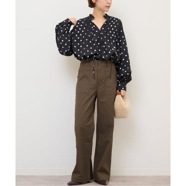 ジャーナルスタンダード レリューム（JOURNAL STANDARD relume）/《WEB限定》ドットプリントピンタックブラウス