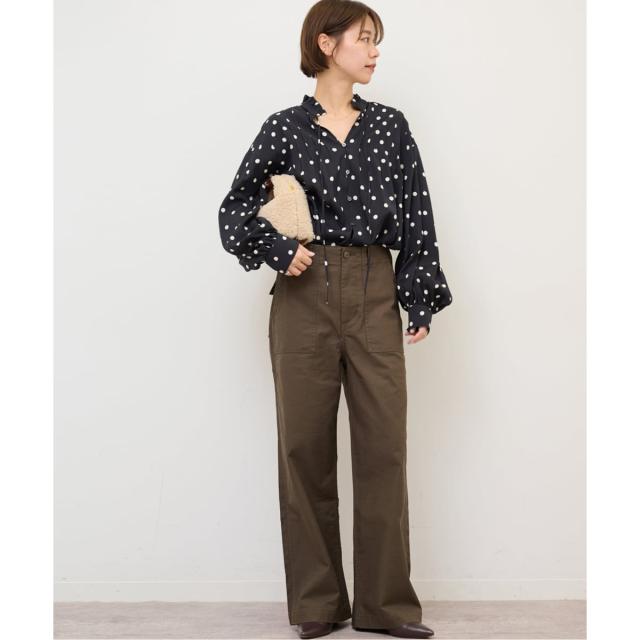 ジャーナルスタンダード レリューム（JOURNAL STANDARD relume）/《WEB限定》ドットプリントピンタックブラウス