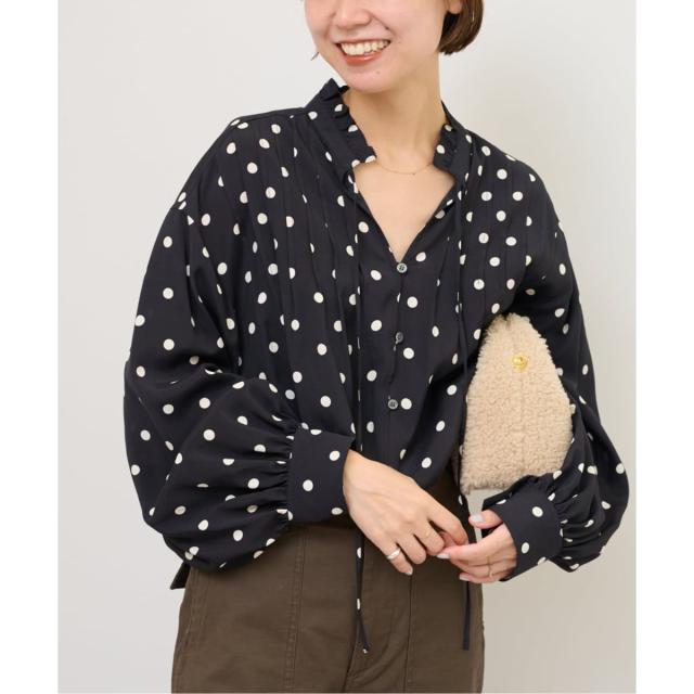 ジャーナルスタンダード レリューム（JOURNAL STANDARD relume）/《WEB限定》ドットプリントピンタックブラウス