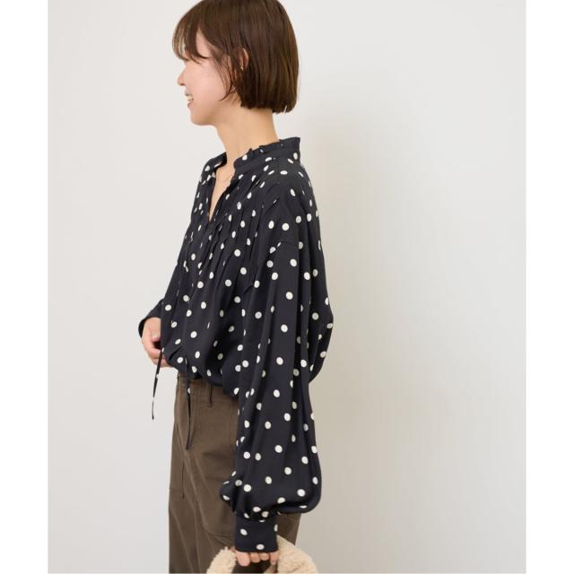 ジャーナルスタンダード レリューム（JOURNAL STANDARD relume）/《WEB限定》ドットプリントピンタックブラウス