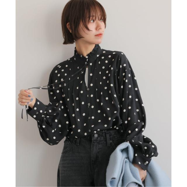 ジャーナルスタンダード レリューム（JOURNAL STANDARD relume）/《WEB限定》ドットプリントピンタックブラウス