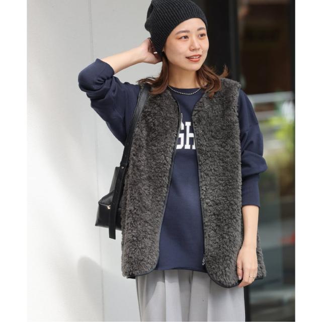 ジャーナルスタンダード レリューム（JOURNAL STANDARD relume）/《追加3》シープフェイクファージップベスト