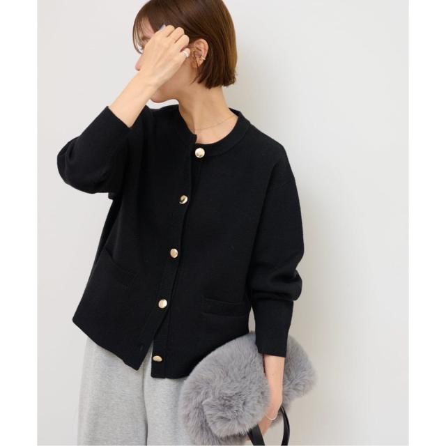 ジャーナルスタンダード レリューム（JOURNAL STANDARD relume）/《追加予約》ダブルニットメタルボタンカーディガン