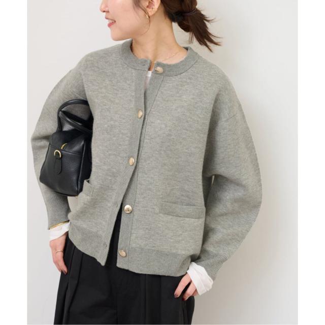 ジャーナルスタンダード レリューム（JOURNAL STANDARD relume）/《追加予約》ダブルニットメタルボタンカーディガン
