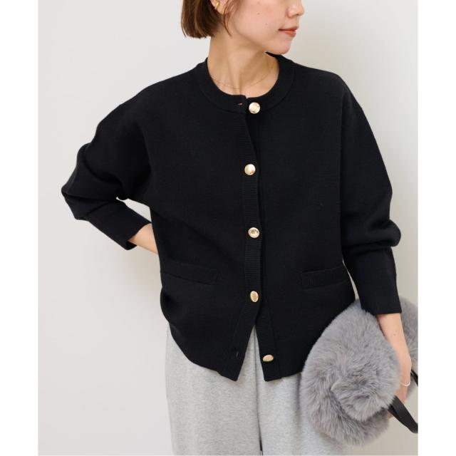 ジャーナルスタンダード レリューム（JOURNAL STANDARD relume）/《追加予約》ダブルニットメタルボタンカーディガン
