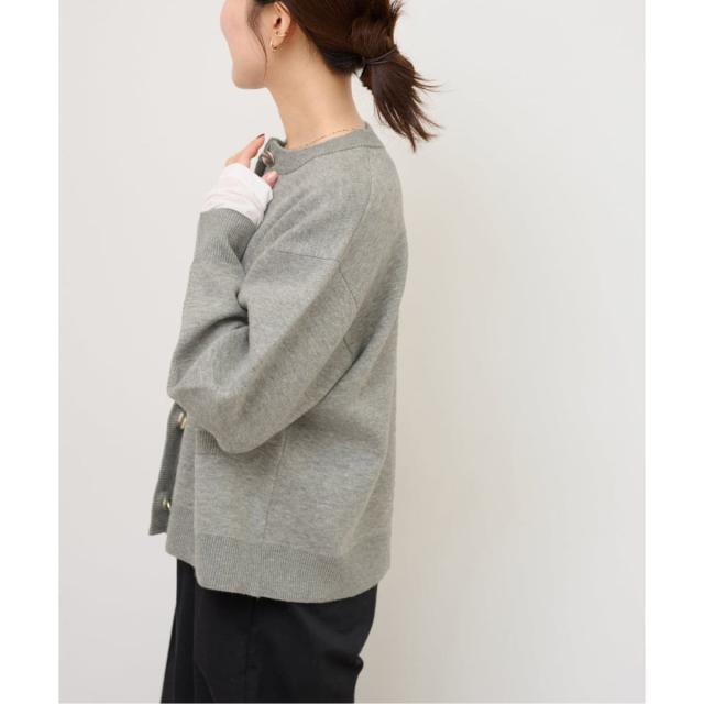 ジャーナルスタンダード レリューム（JOURNAL STANDARD relume）/《追加予約》ダブルニットメタルボタンカーディガン