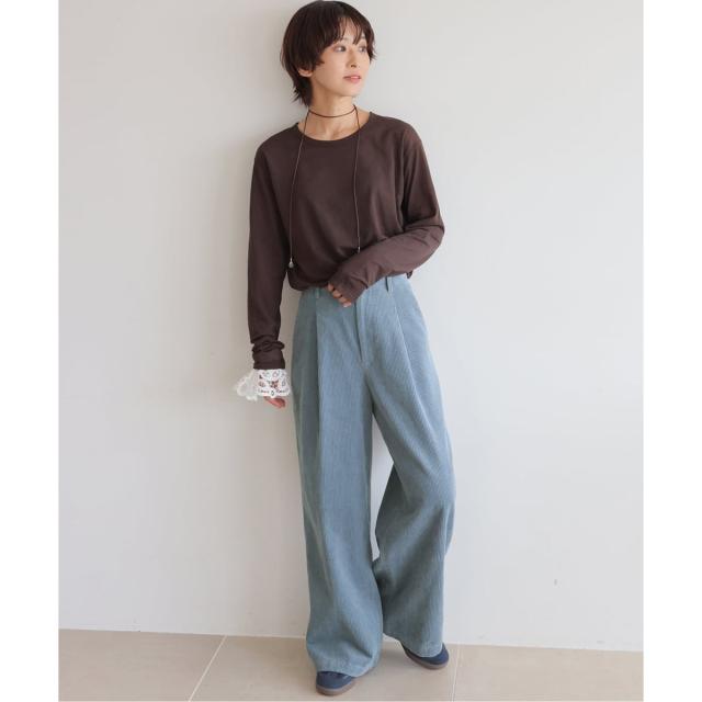 ジャーナルスタンダード レリューム（JOURNAL STANDARD relume）/《追加2》ウォッシャブルコーデュロイタックワイドパンツ