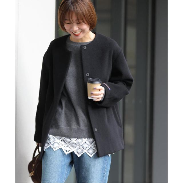 ジャーナルスタンダード レリューム（JOURNAL STANDARD relume）/《追加3》スーパーファインビーバークルーネックコート