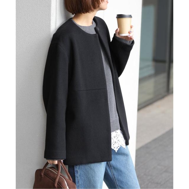 ジャーナルスタンダード レリューム（JOURNAL STANDARD relume）/《追加3》スーパーファインビーバークルーネックコート