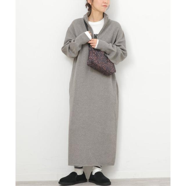 ジャーナルスタンダード レリューム（JOURNAL STANDARD relume）/《追加予約2》スウェットライクハーフジップワンピース