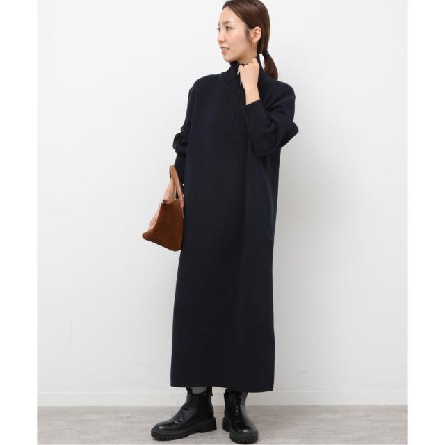 ジャーナルスタンダード レリューム（JOURNAL STANDARD relume）/《追加予約2》スウェットライクハーフジップワンピース