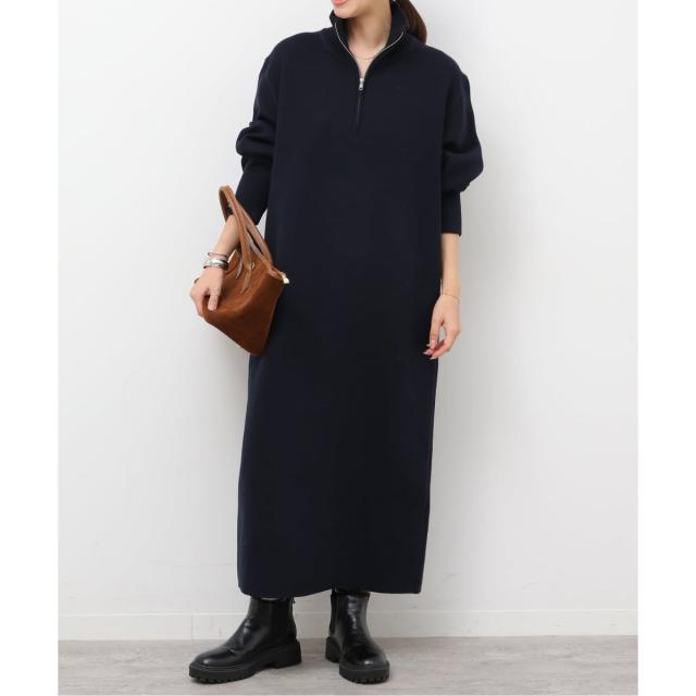 ジャーナルスタンダード レリューム（JOURNAL STANDARD relume）/《追加予約2》スウェットライクハーフジップワンピース