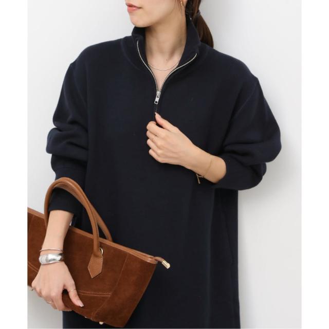 ジャーナルスタンダード レリューム（JOURNAL STANDARD relume）/《追加予約2》スウェットライクハーフジップワンピース