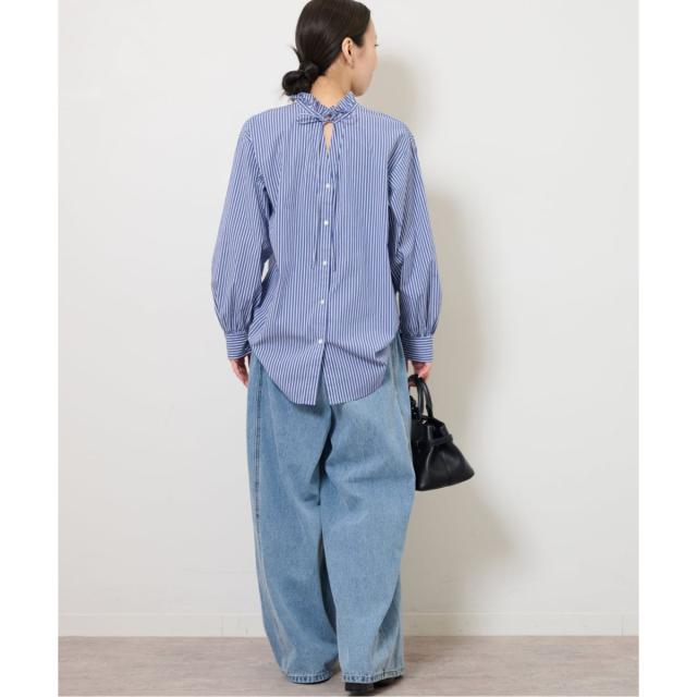 【NEW】ジャーナルスタンダード レリューム（JOURNAL STANDARD relume）/《追加3》ハイカウントストライプスタンドカラー2way