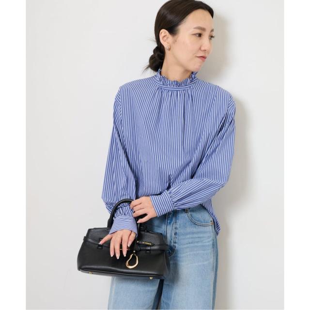 【NEW】ジャーナルスタンダード レリューム（JOURNAL STANDARD relume）/《追加3》ハイカウントストライプスタンドカラー2way