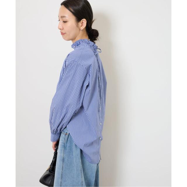 【NEW】ジャーナルスタンダード レリューム（JOURNAL STANDARD relume）/《追加3》ハイカウントストライプスタンドカラー2way