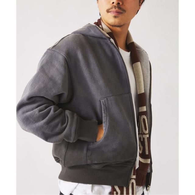 ジャーナルスタンダード レリューム（JOURNAL STANDARD relume）/《予約》ダブルフェイス ワッフル ジップパーカー